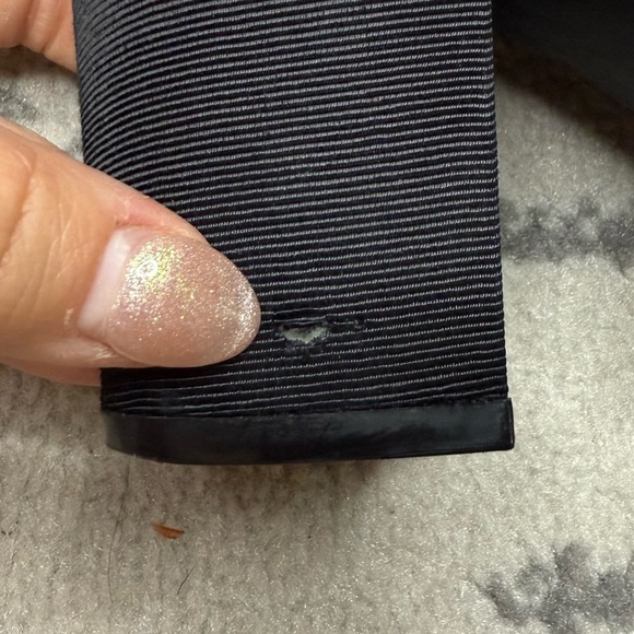 UNISA Mary Jane Preppy Tweed Retro Black Metallic Block Heel Heels - Picture 8 of 9